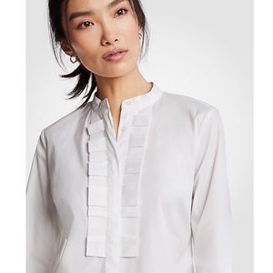 NWT size small Ruffle white button up shirt